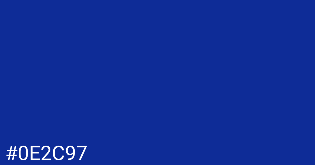 Hex color #0e2c97 graphic