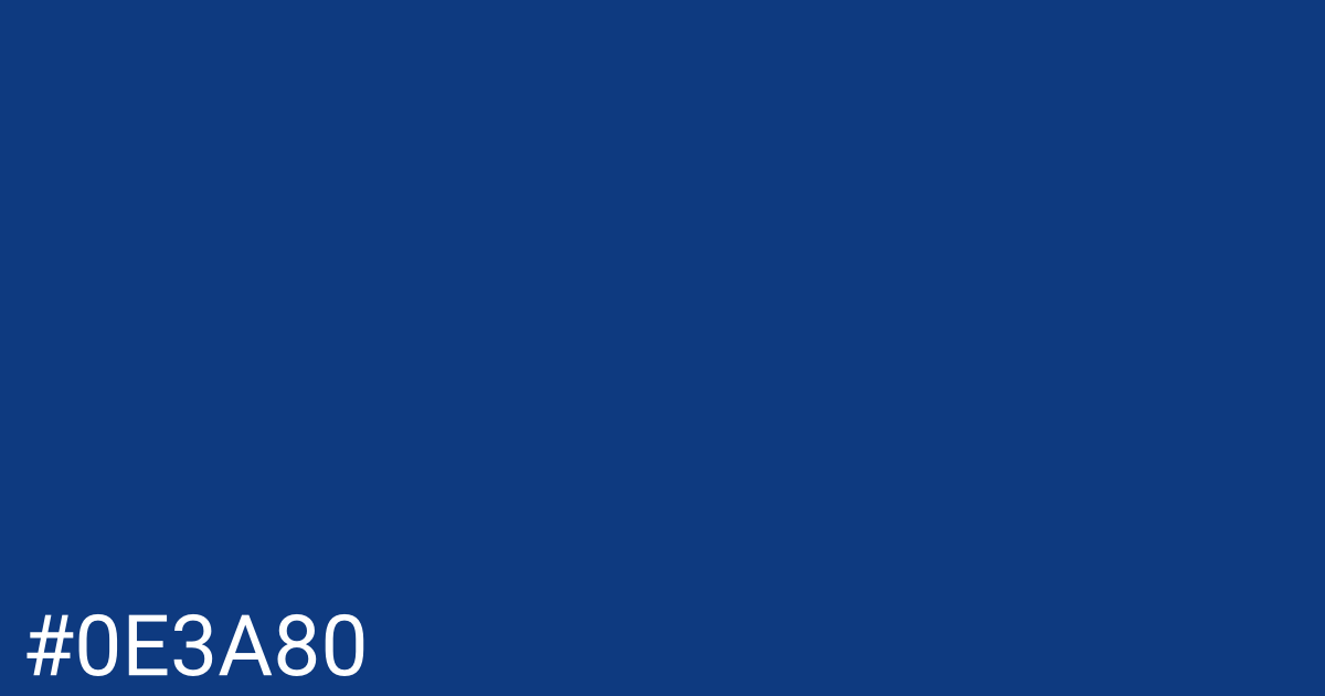 Hex color #0e3a80 graphic