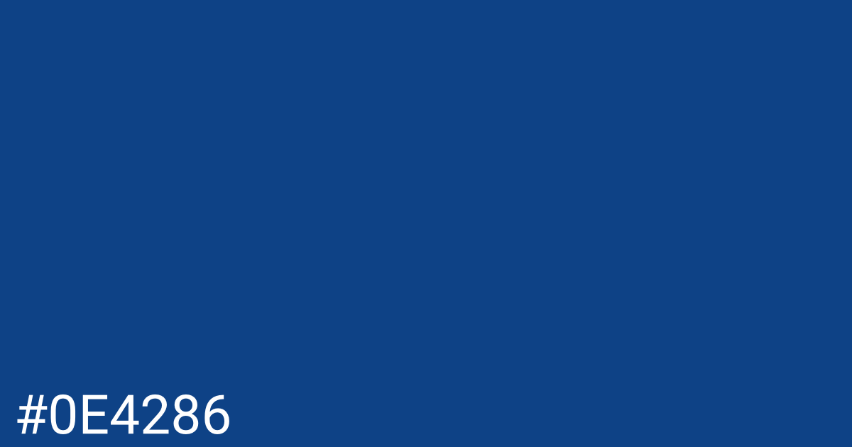 Hex color #0e4286 graphic