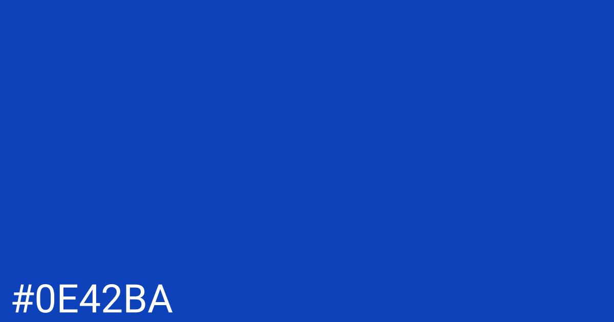 Hex color #0e42ba graphic
