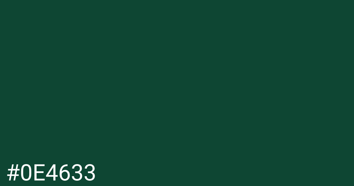 Hex color #0e4633 graphic
