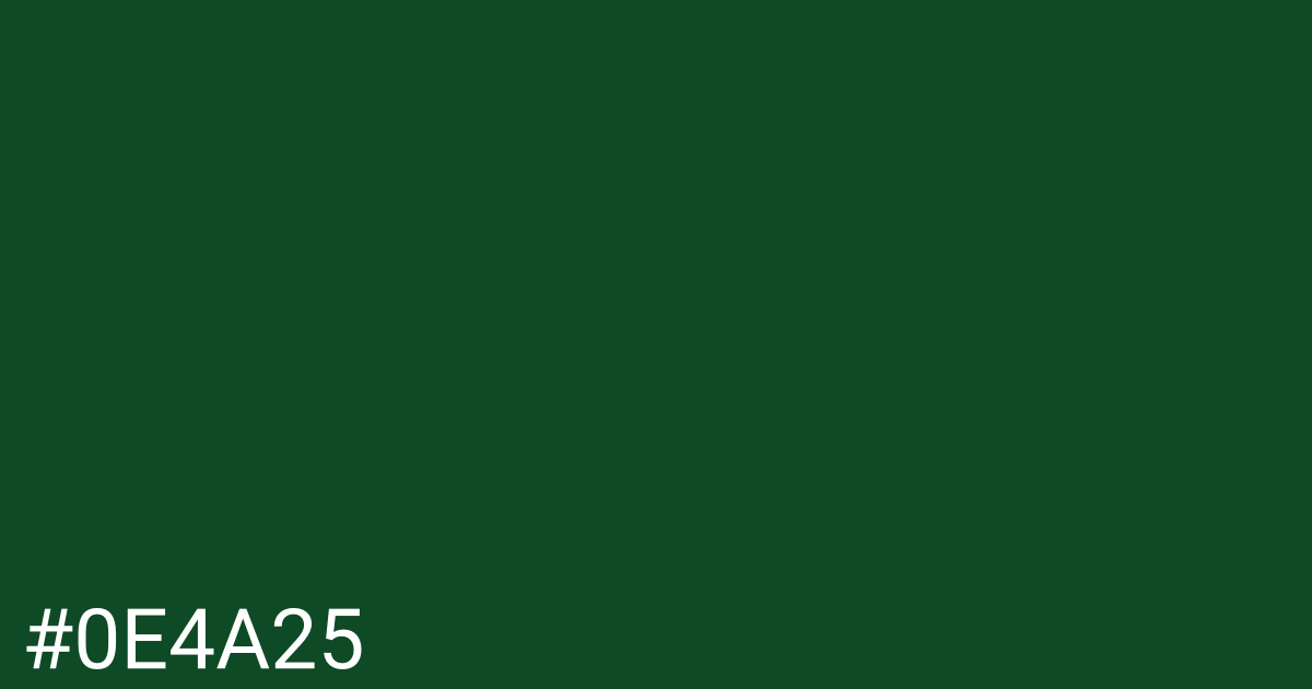 Hex color #0e4a25 graphic