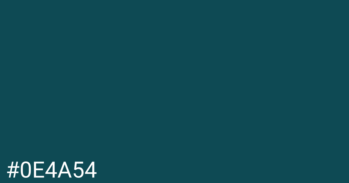 Hex color #0e4a54 graphic
