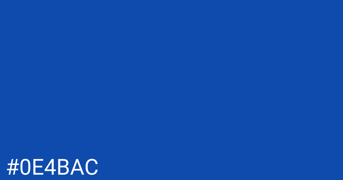 Hex color #0e4bac graphic