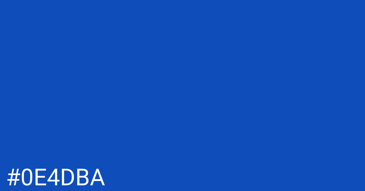 Hex color #0e4dba graphic