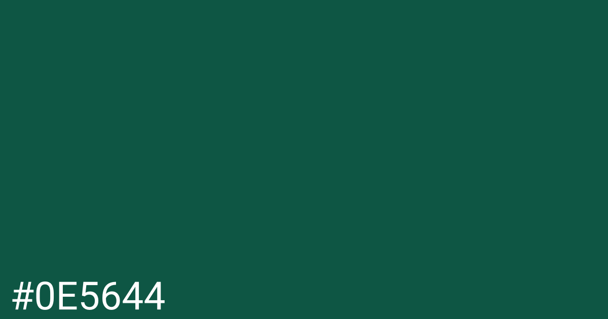 Hex color #0e5644 graphic