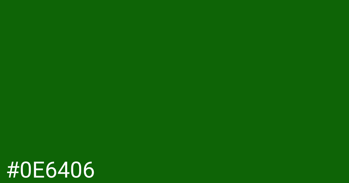 Hex color #0e6406 graphic