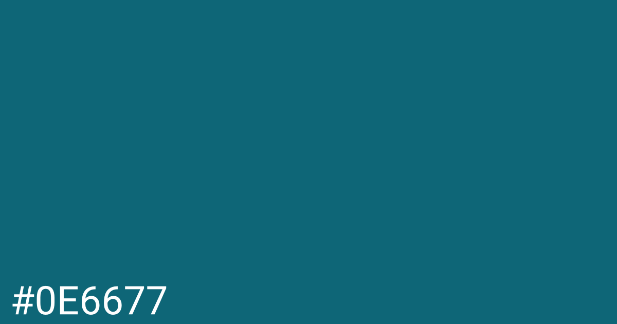 Hex color #0e6677 graphic