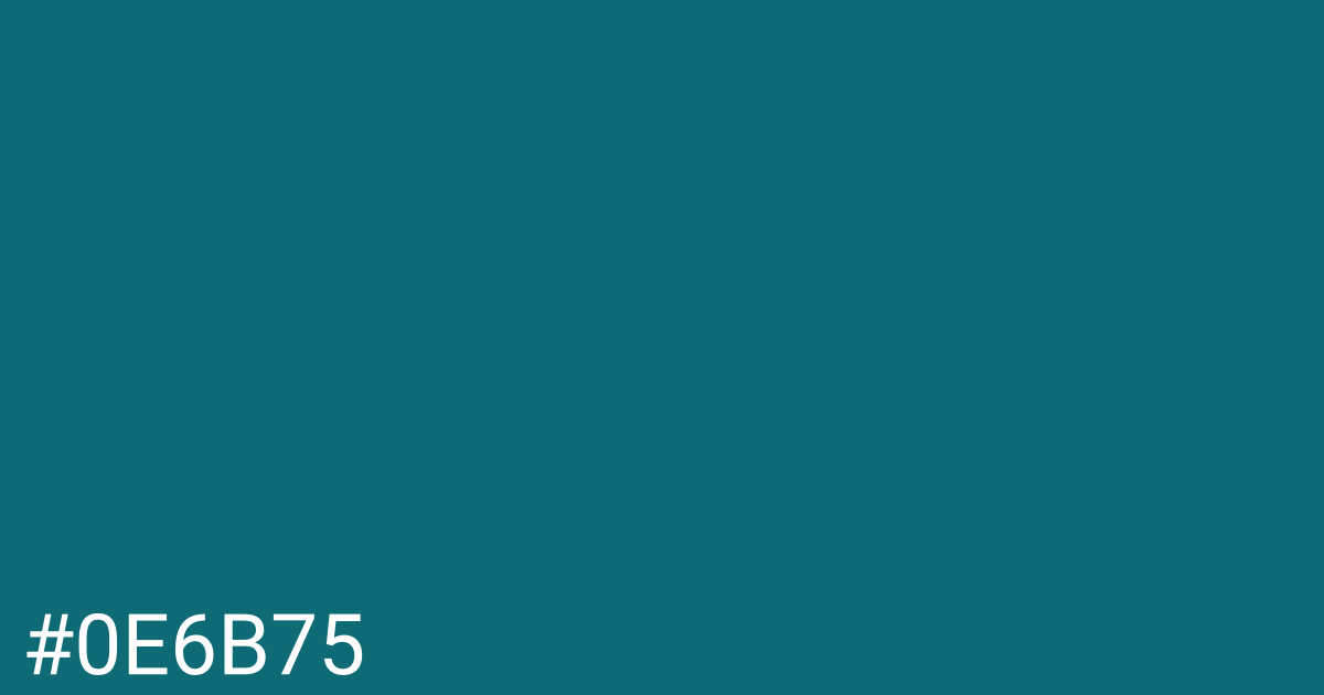 Hex color #0e6b75 graphic