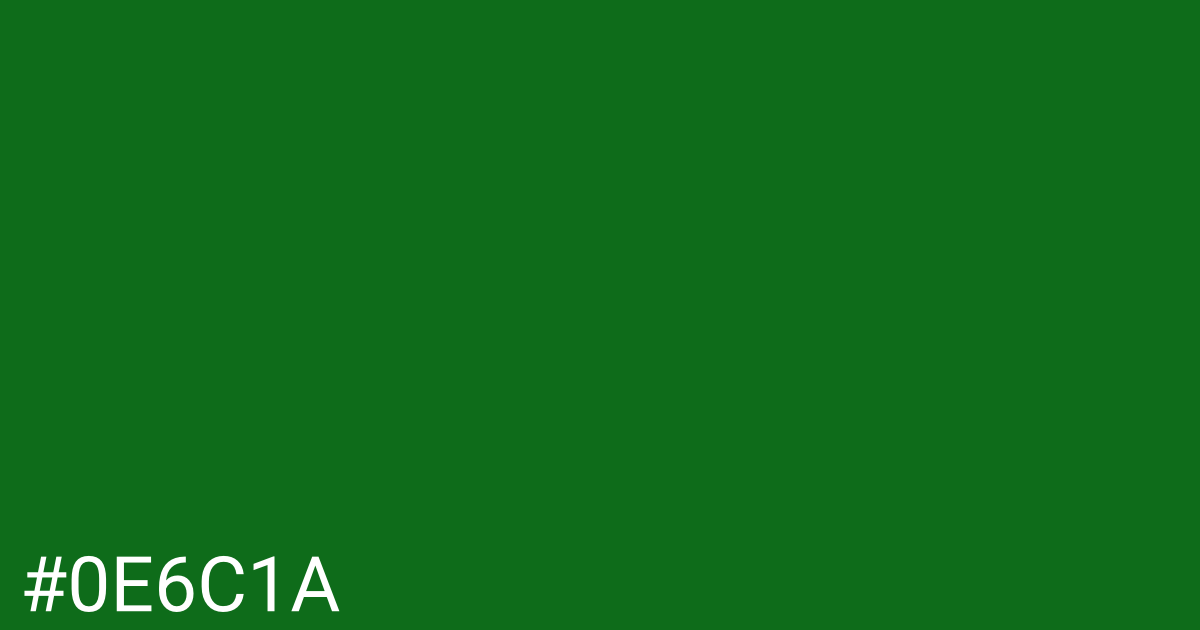 Hex color #0e6c1a graphic
