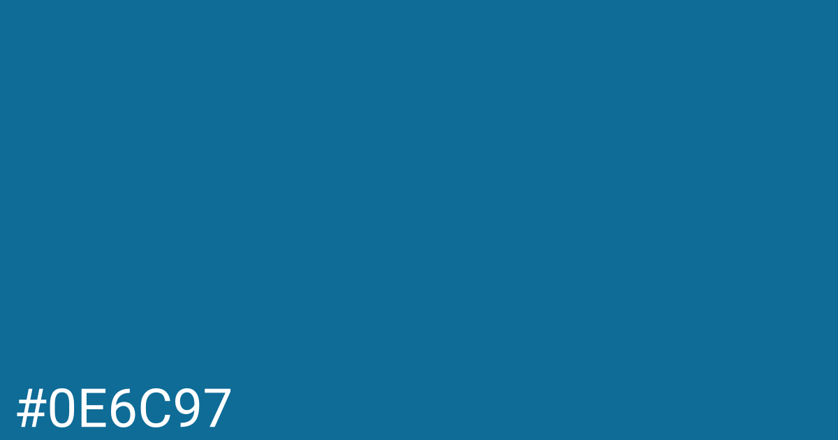 Hex color #0e6c97 graphic