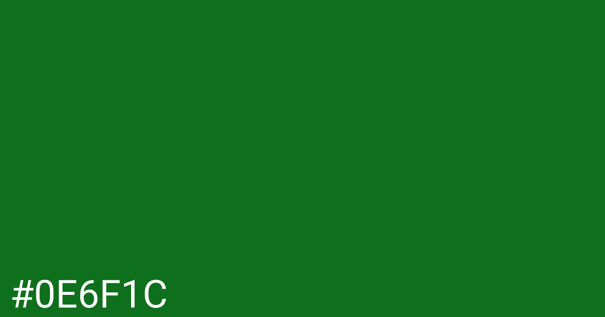 Hex color #0e6f1c graphic