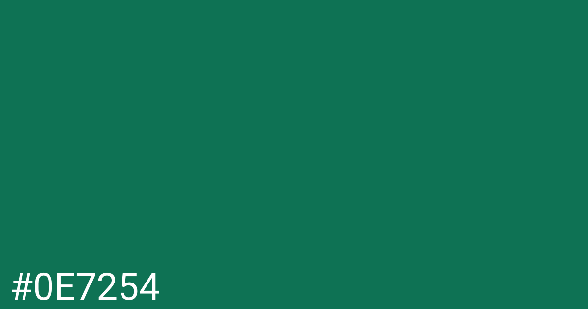 Hex color #0e7254 graphic