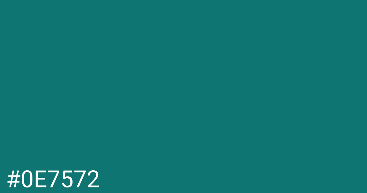 Hex color #0e7572 graphic