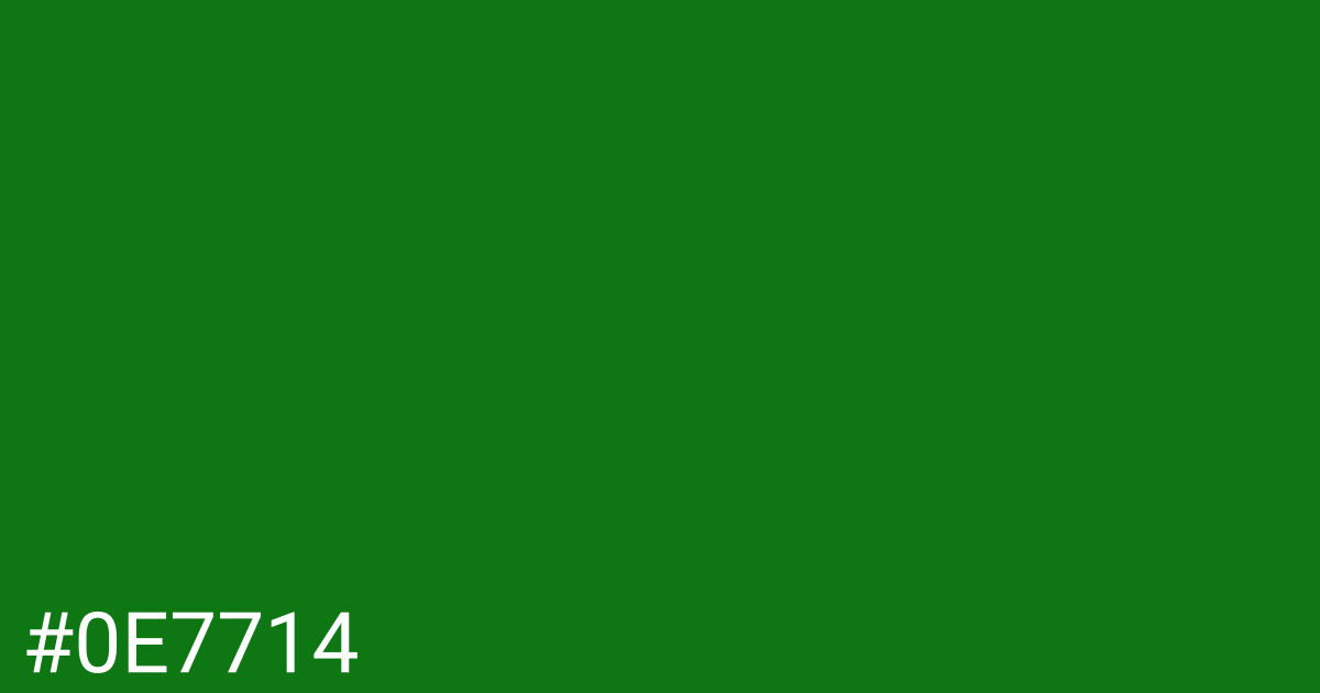 Hex color #0e7714 graphic