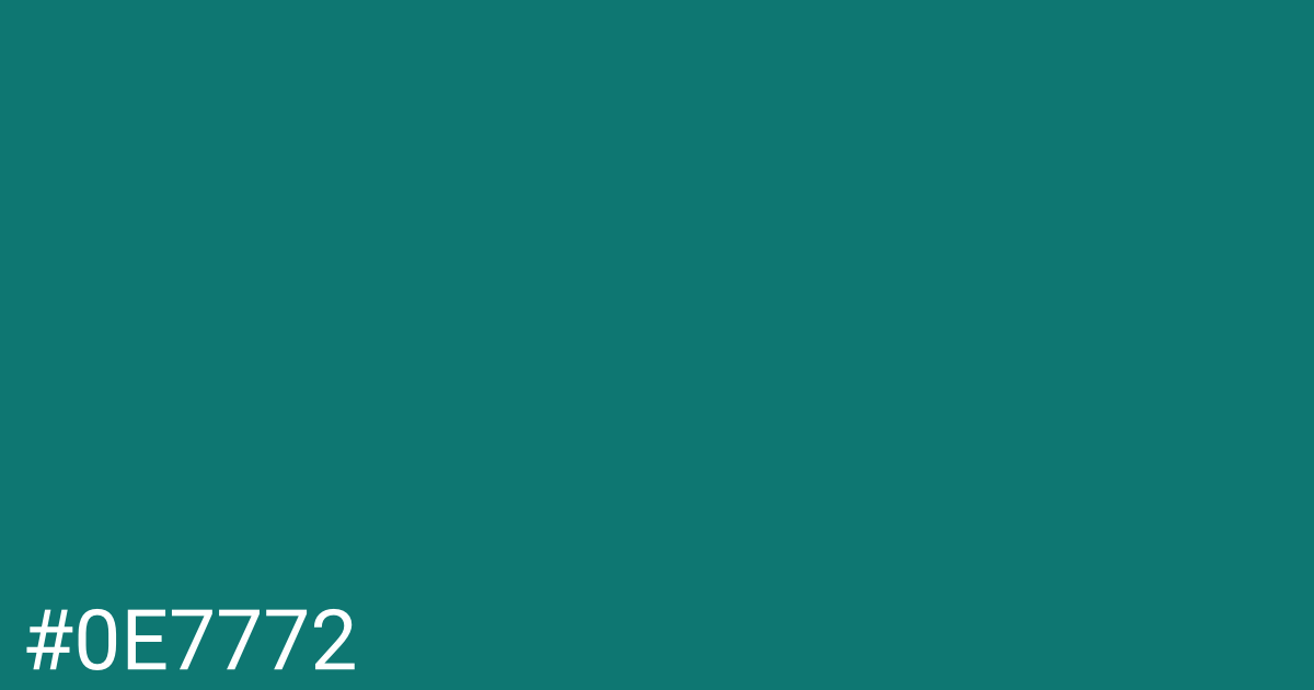 Hex color #0e7772 graphic