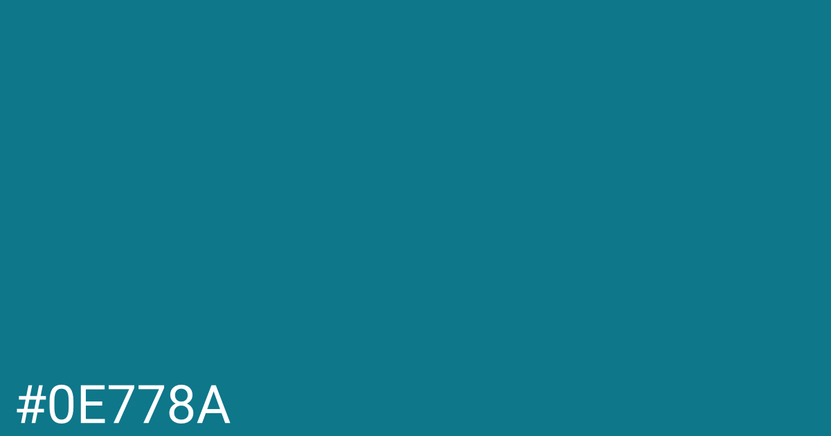 Hex color #0e778a graphic