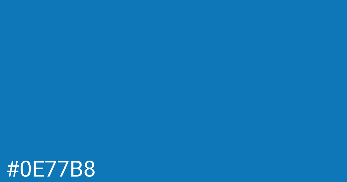 Hex color #0e77b8 graphic