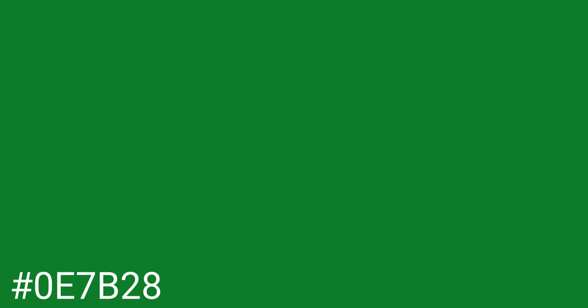 Hex color #0e7b28 graphic