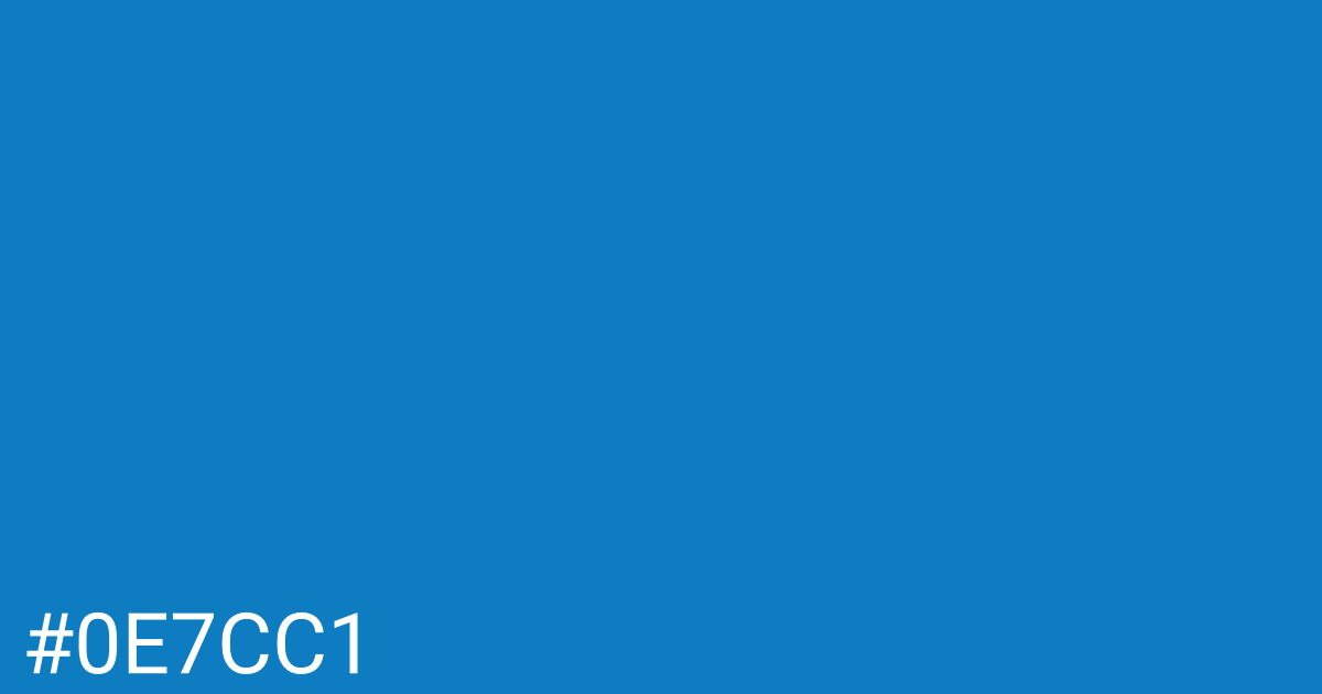 Hex color #0e7cc1 graphic