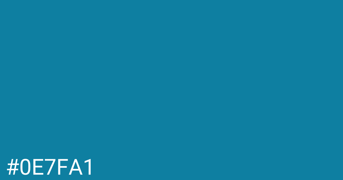 Hex color #0e7fa1 graphic