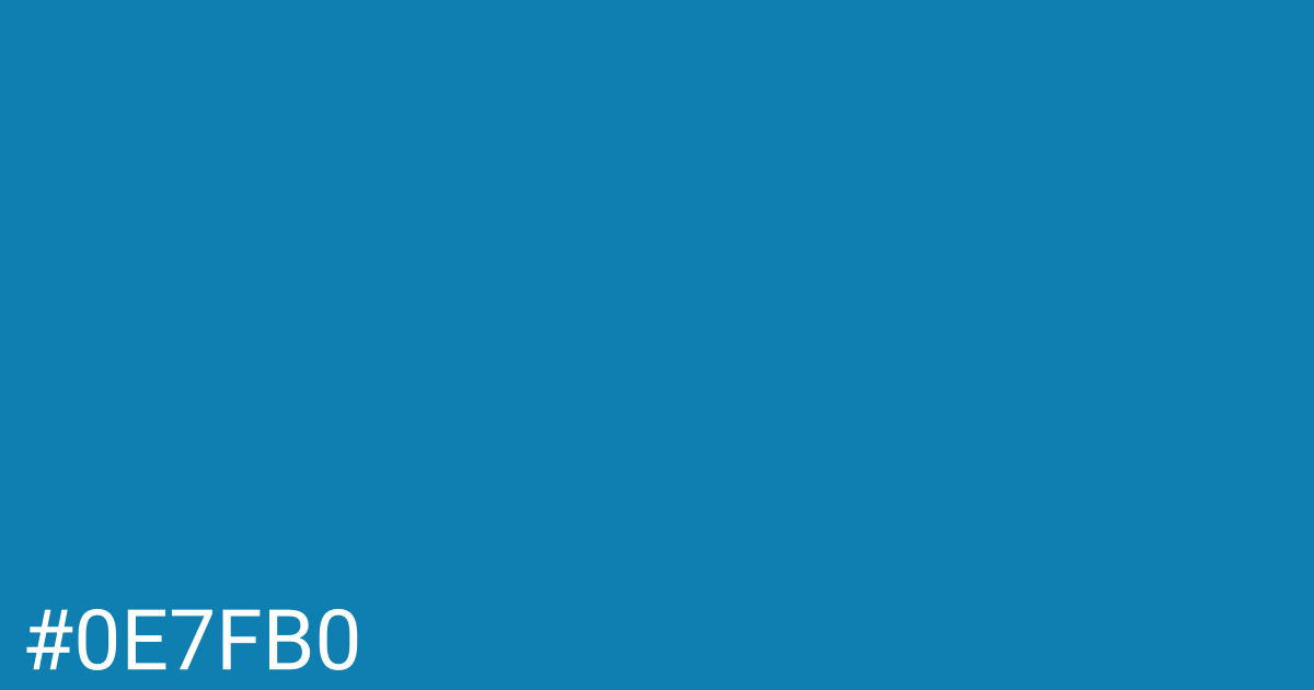 Hex color #0e7fb0 graphic