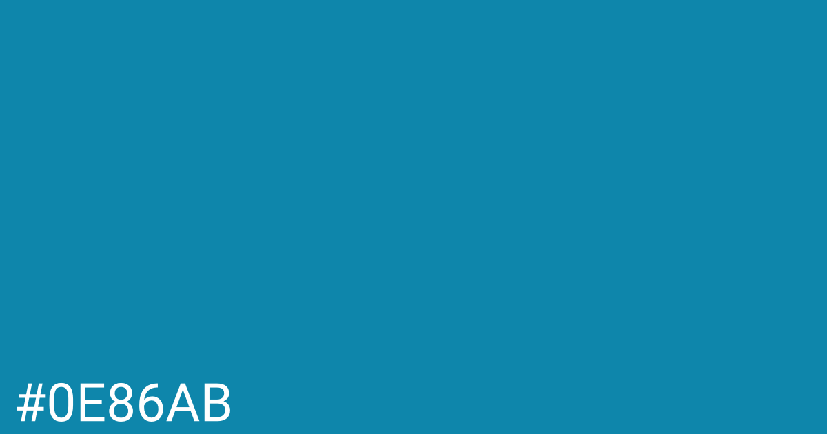 Hex color #0e86ab graphic