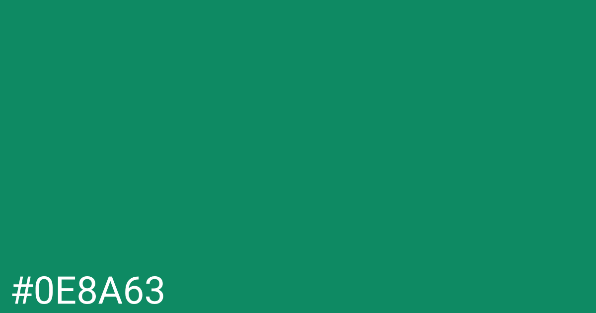 Hex color #0e8a63 graphic