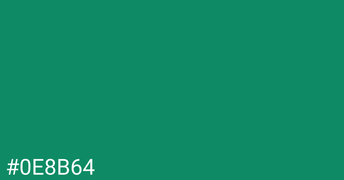 Hex color #0e8b64 graphic