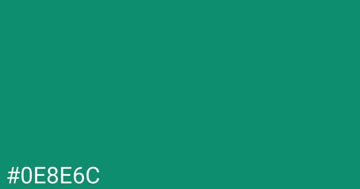 Hex color #0e8e6c graphic