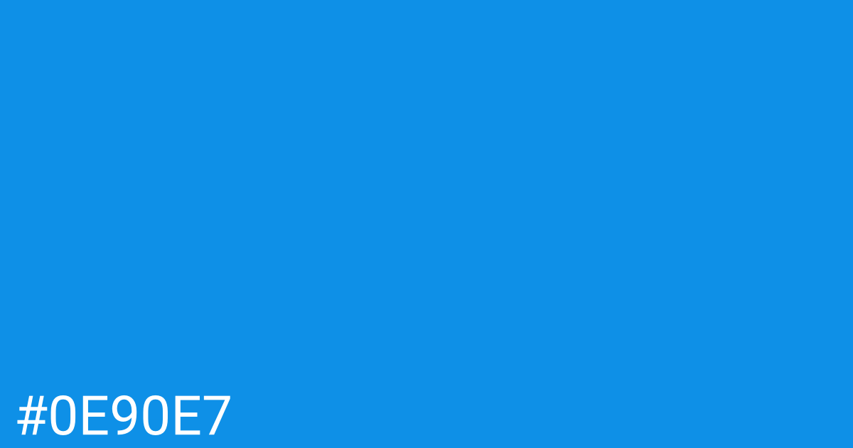 Hex color #0e90e7 graphic