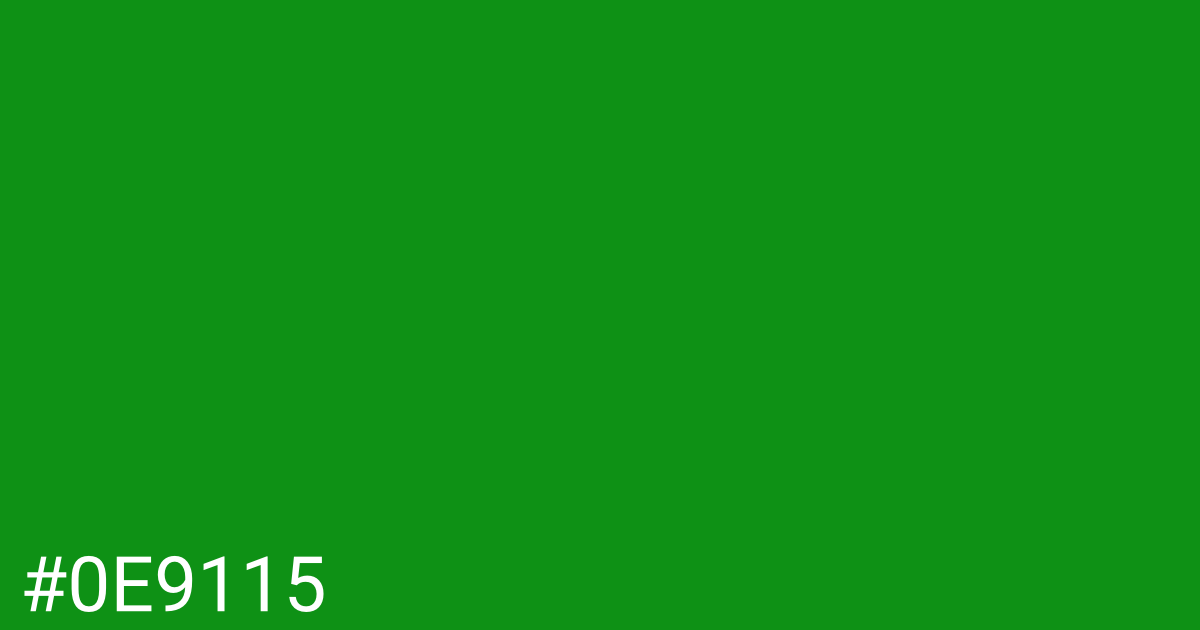 Hex color #0e9115 graphic