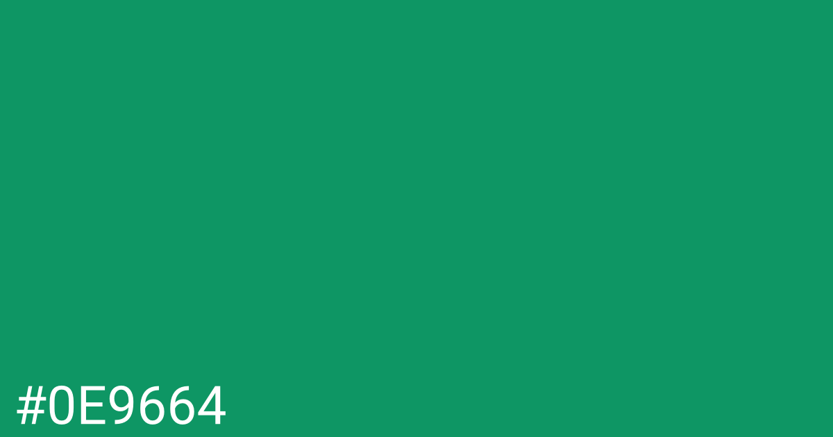 Hex color #0e9664 graphic