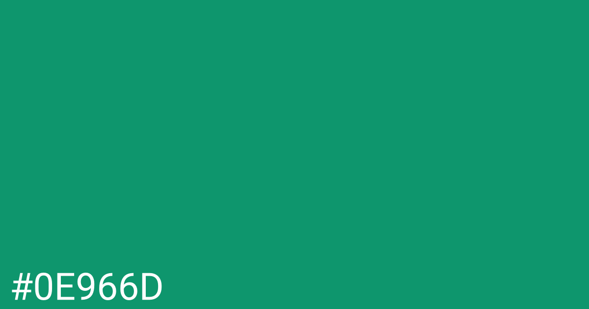 Hex color #0e966d graphic