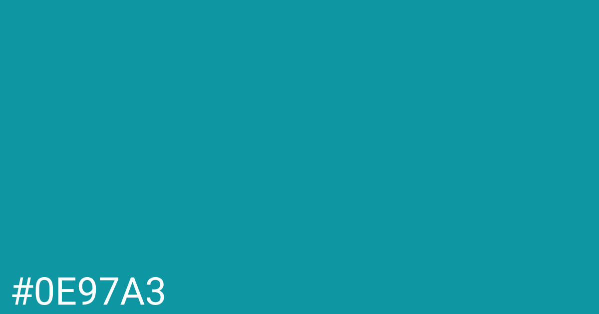 Hex color #0e97a3 graphic
