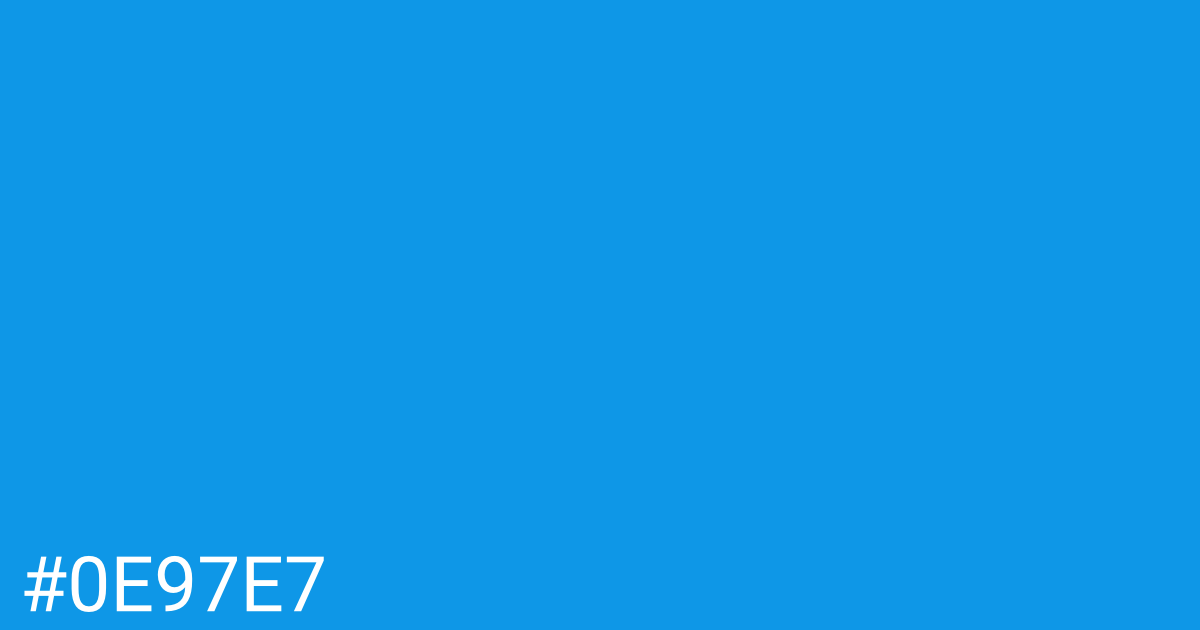 Hex color #0e97e7 graphic