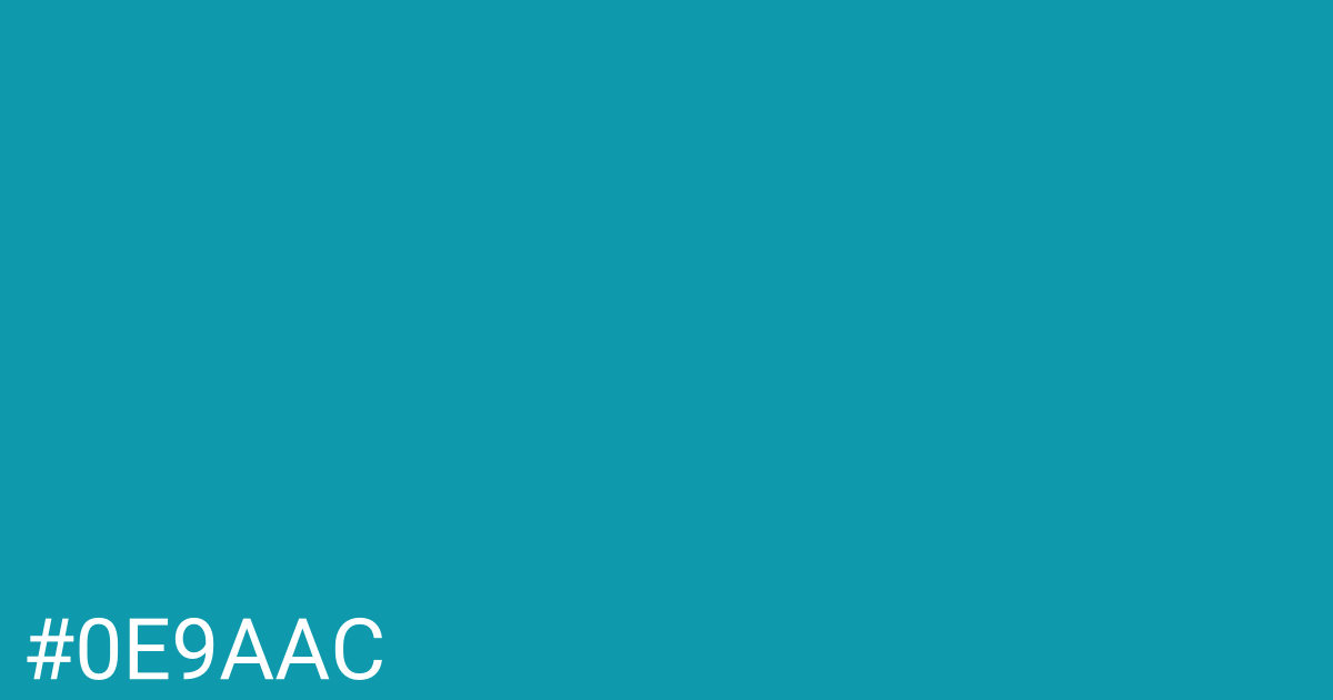 Hex color #0e9aac graphic