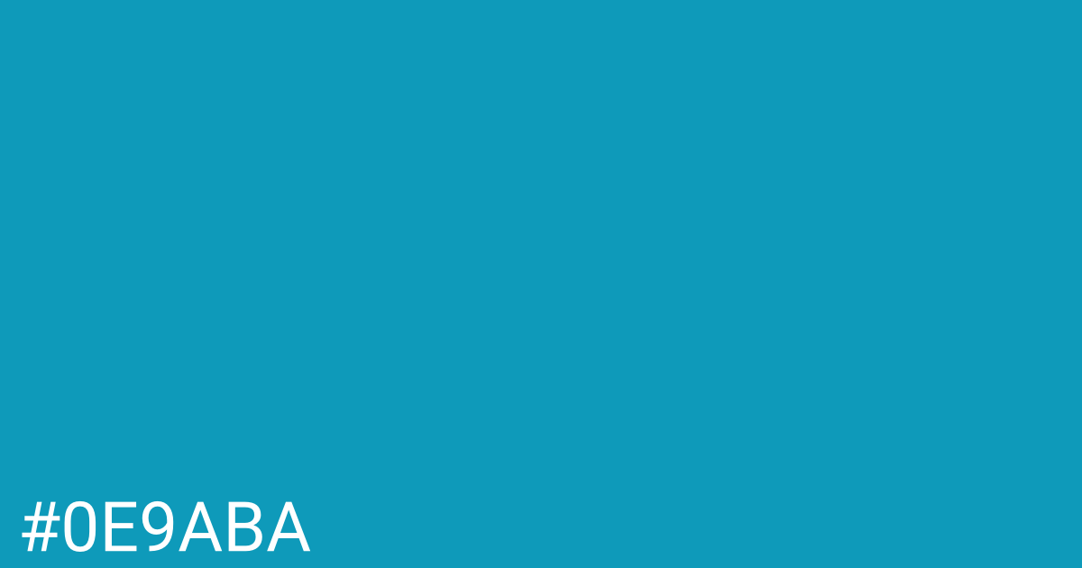 Hex color #0e9aba graphic