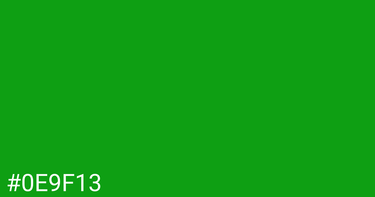 Hex color #0e9f13 graphic