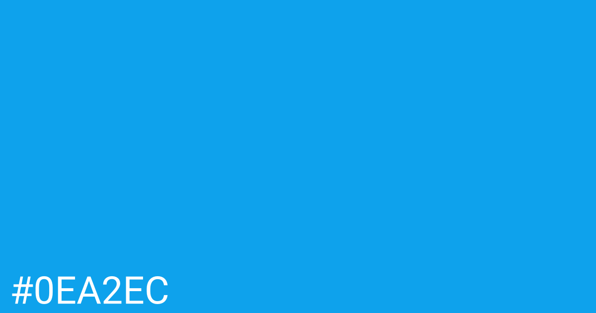 Hex color #0ea2ec graphic