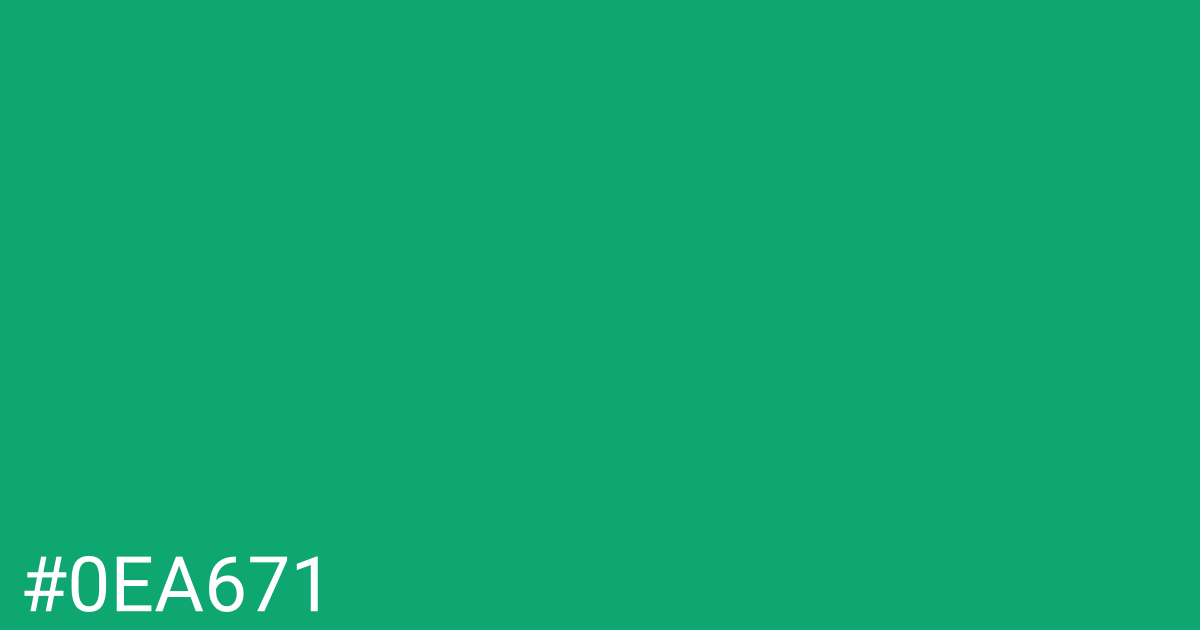 Hex color #0ea671 graphic