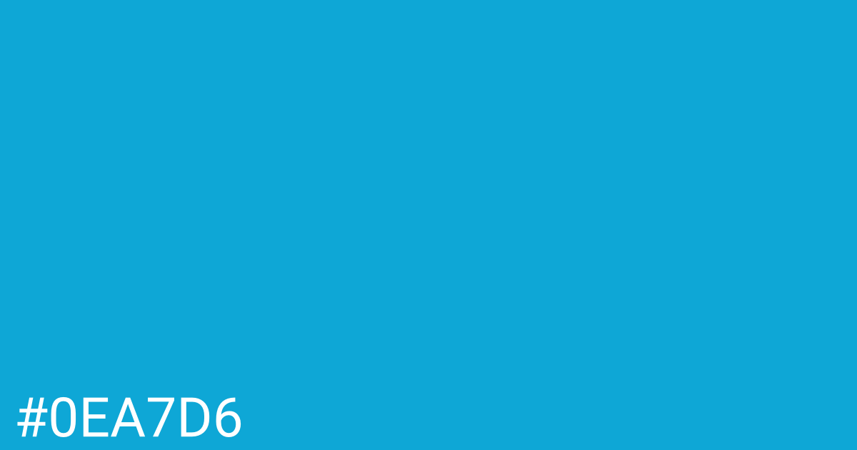 Hex color #0ea7d6 graphic