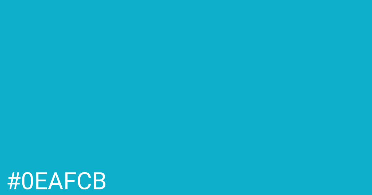 Hex color #0eafcb graphic