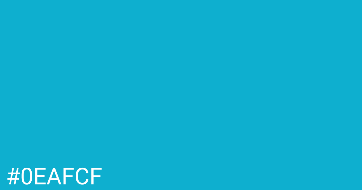 Hex color #0eafcf graphic