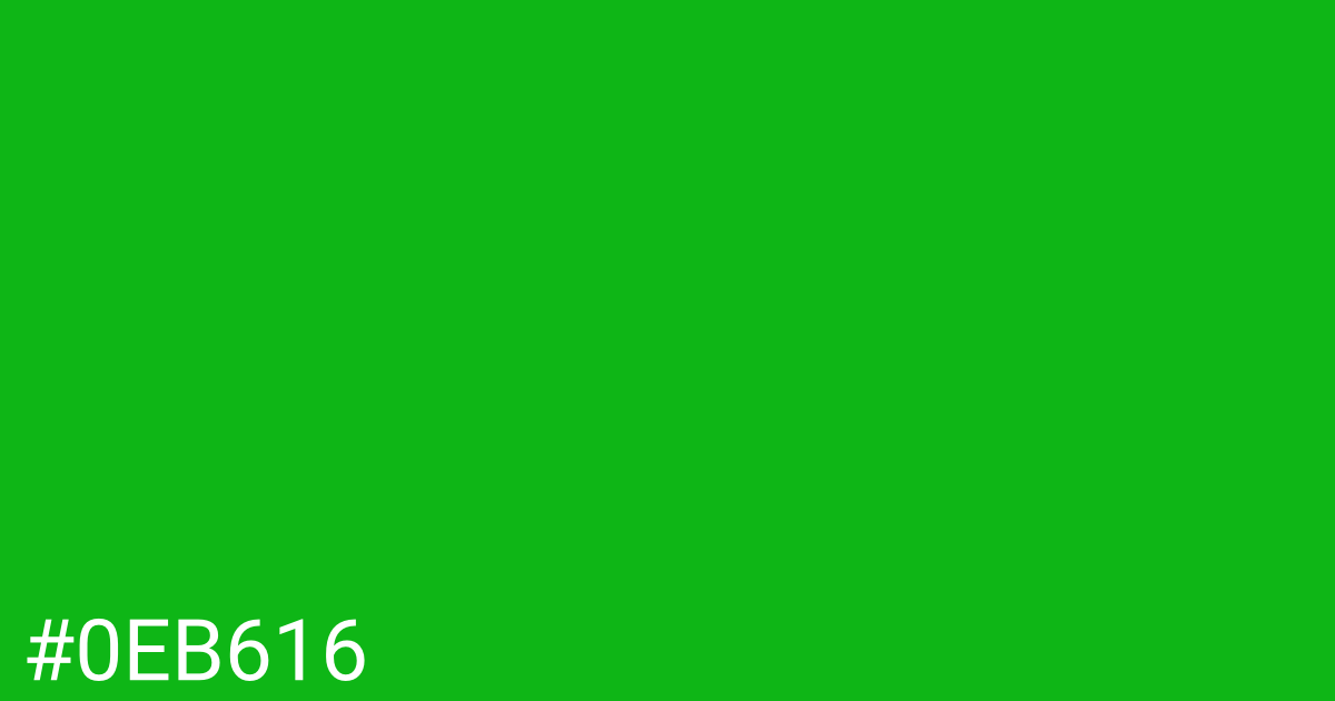 Hex color #0eb616 graphic