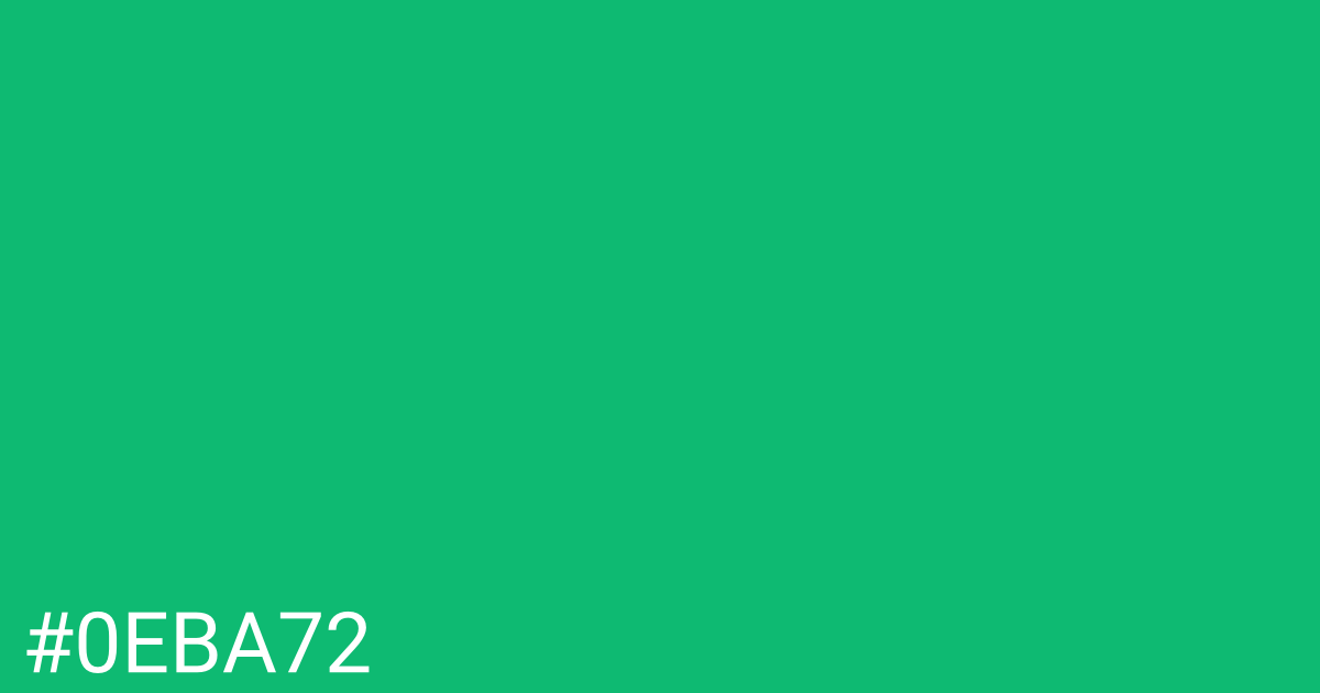 Hex color #0eba72 graphic