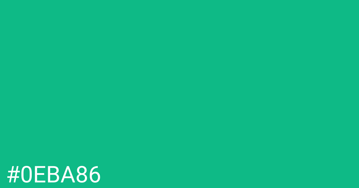 Hex color #0eba86 graphic