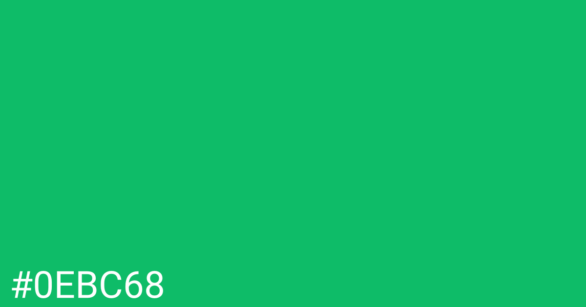 Hex color #0ebc68 graphic