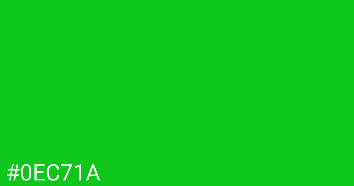 Hex color #0ec71a graphic