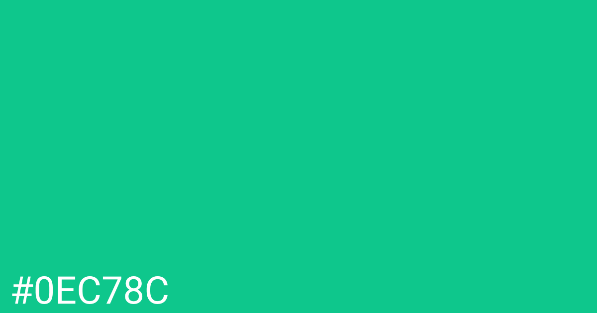 Hex color #0ec78c graphic